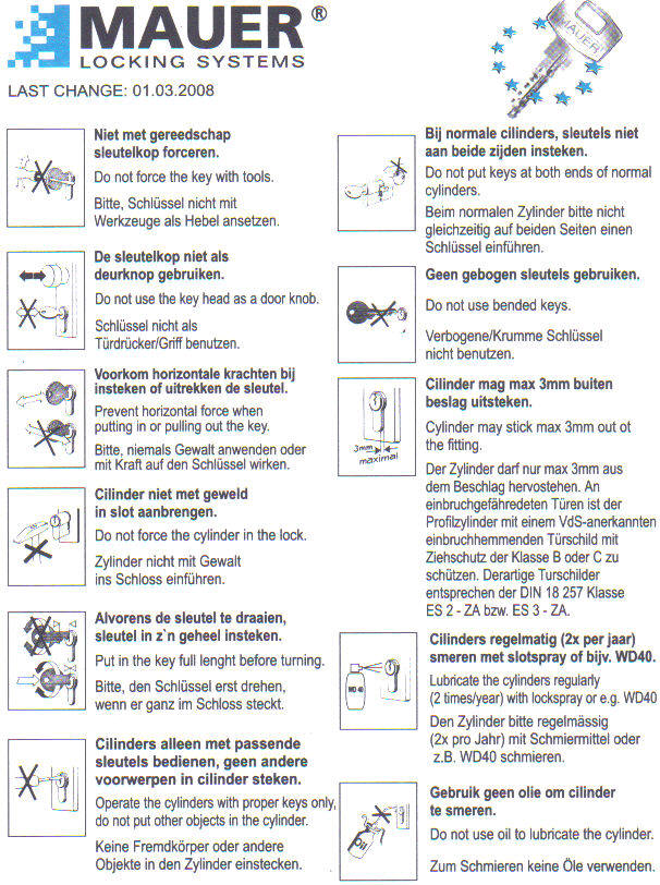 Instructiuni de utilizare Cilindri 